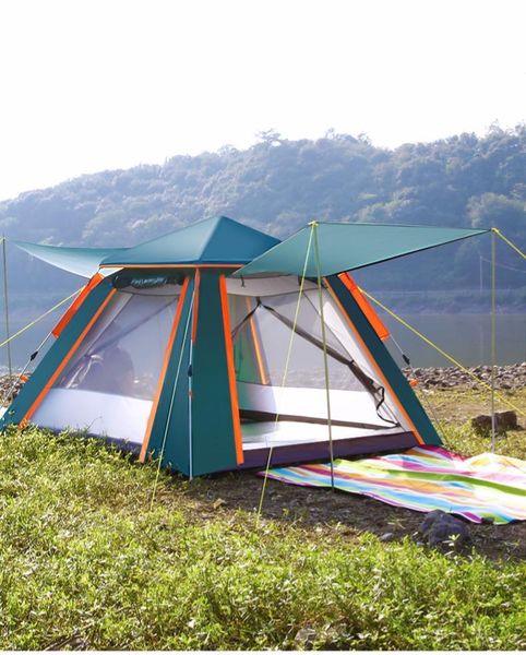 fully automatic double layer black plastic coated silver glue thickened sunshade rain 5-8 people outdoor camping picnic tent tents and shelt
fully automatic double layer black plastic coated silver glue thickened sunshade rain 5-8 people outdoor camping picnic tent tents and shelt