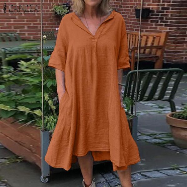 dresses vintage solid midi dress women's summer sundress 2021 casual short sleeve cotton vestidos female v neck robe plus size, Black;gray
dresses vintage solid midi dress women's summer sundress 2021 casual short sleeve cotton vestidos female v neck robe plus size, Black;gray