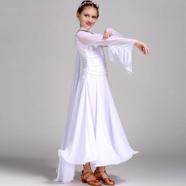 stage wear modern dance dresses for girl 3 color long sleeve more size skirts feminine children ballroom student fashions i086, Black;red
stage wear modern dance dresses for girl 3 color long sleeve more size skirts feminine children ballroom student fashions i086, Black;red