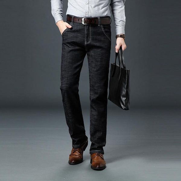 men's jeans 2021 high elastic waist thickened cotton fall/winter straight slim fit trousers, Blue
men's jeans 2021 high elastic waist thickened cotton fall/winter straight slim fit trousers, Blue
