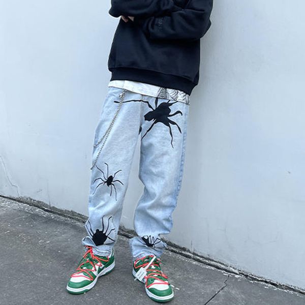 embroidery washed retro mens jeans straight high street oversize ripped denim trousers loose hip hop jean pants, Black
embroidery washed retro mens jeans straight high street oversize ripped denim trousers loose hip hop jean pants, Black