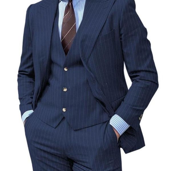 men's suits & blazers navy blue stripes hombre wedding attire male suits fine suit for men man tux blazer three coats jacket plus pants, White;black
men's suits & blazers navy blue stripes hombre wedding attire male suits fine suit for men man tux blazer three coats jacket plus pants, White;black