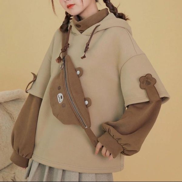 women's hoodies & sweatshirts fashion kawaii cute oversize hoodie women harajuku anime pullover soft girl korean bear patchwork sweatsh, Black
women's hoodies & sweatshirts fashion kawaii cute oversize hoodie women harajuku anime pullover soft girl korean bear patchwork sweatsh, Black