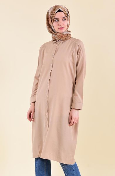 women's blouses & shirts minahill oyya sleeves attached tunic 8122-11 mink, White 
women's blouses & shirts minahill oyya sleeves attached tunic 8122-11 mink, White