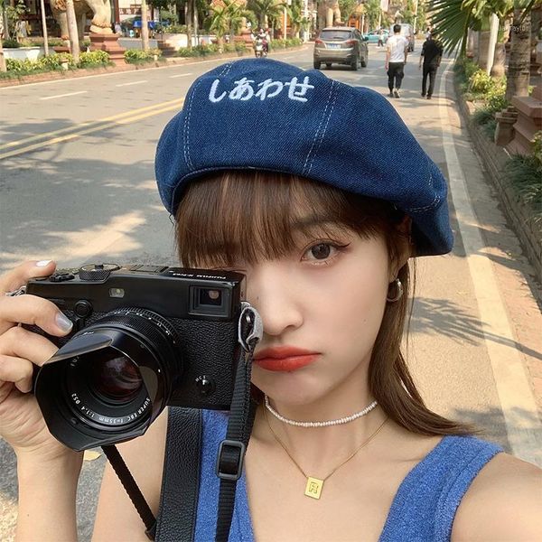 women autumn denim cotton beret cap casual lady sweet letter vintage elegant sboy artist painter beanie octagonal hat gorros berets, Blue;gray
women autumn denim cotton beret cap casual lady sweet letter vintage elegant sboy artist painter beanie octagonal hat gorros berets, Blue;gray