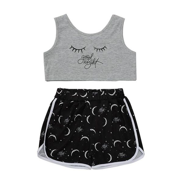 clothing sets kids baby girls 2-piece outfit set letter print tank shorts for children 1-6t, White
clothing sets kids baby girls 2-piece outfit set letter print tank shorts for children 1-6t, White
