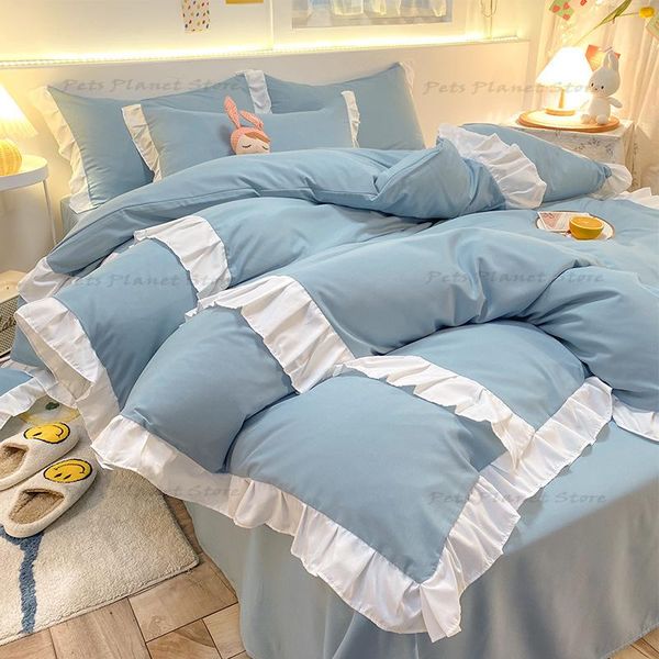 bedding sets four seasons cotton princess wind brushed duvet cover sheet bed four-piece three-piece ins ruffle
bedding sets four seasons cotton princess wind brushed duvet cover sheet bed four-piece three-piece ins ruffle