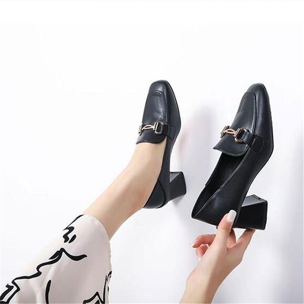 soft leather med heels pumps women shoes 2021 summer fashion square toe metal buckle thick heel women's 34-40 dress, Black
soft leather med heels pumps women shoes 2021 summer fashion square toe metal buckle thick heel women's 34-40 dress, Black