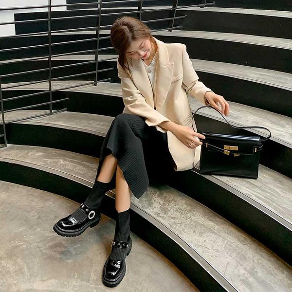 boots mordoan genuine leather 2021 autumn women's flat-bottomed stretch round toe ankle for women platform shoes, Black
boots mordoan genuine leather 2021 autumn women's flat-bottomed stretch round toe ankle for women platform shoes, Black