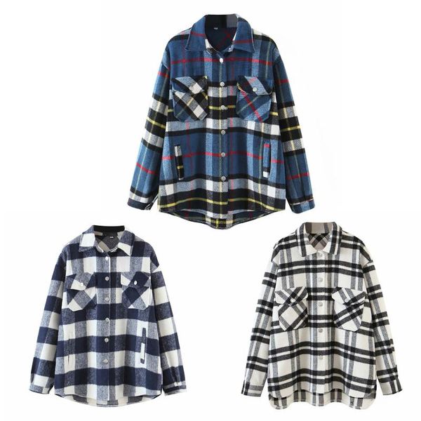 women's jackets women plaid print jacket coat ladies fall spring casual long sleeve button front loose lapel with pockets outerwear 202, Black;brown
women's jackets women plaid print jacket coat ladies fall spring casual long sleeve button front loose lapel with pockets outerwear 202, Black;brown