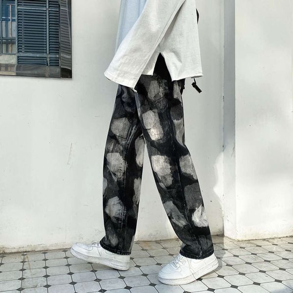 men's jeans korean wide-leg fashion print casual retro streetwear losse hip-hop straight denim pants heren s-3xl, Blue
men's jeans korean wide-leg fashion print casual retro streetwear losse hip-hop straight denim pants heren s-3xl, Blue
