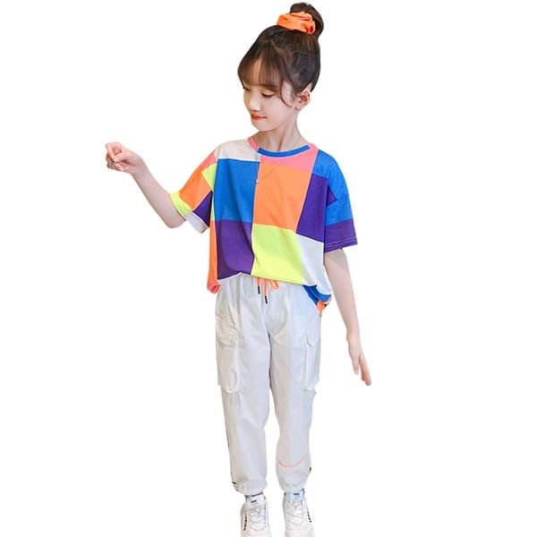 girls summer clothes plaid tshirt + pants children's for letter outfits casual style kids tracksuit 210528, White
girls summer clothes plaid tshirt + pants children's for letter outfits casual style kids tracksuit 210528, White