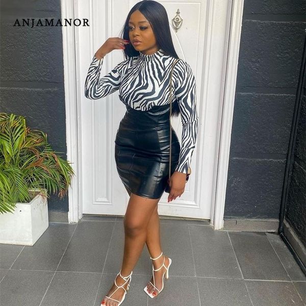 casual dresses anjamanor fashion animal print pu leather bodycon for women 2021 winter club wear long sleeve mini dress d59-da33, Black;gray
casual dresses anjamanor fashion animal print pu leather bodycon for women 2021 winter club wear long sleeve mini dress d59-da33, Black;gray