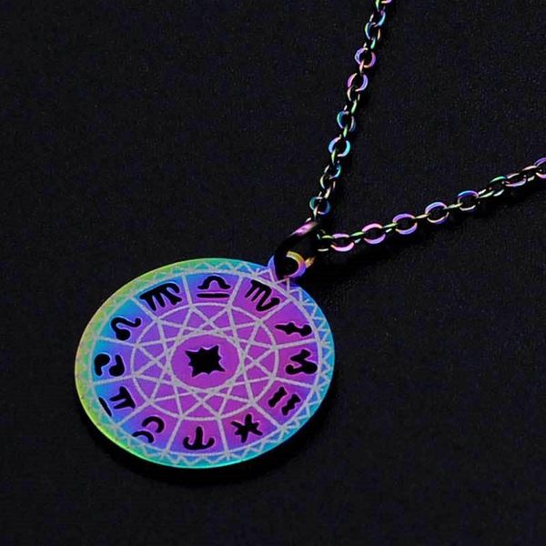 pendant necklaces 12 constellation symbol jewelry necklace colorful round disc circle bijoux, Silver
pendant necklaces 12 constellation symbol jewelry necklace colorful round disc circle bijoux, Silver