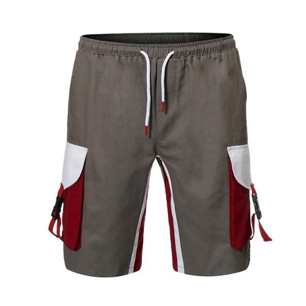 men's shorts cargo contrast color drawstring men mid waist multi pockets fifth for working, White;black
men's shorts cargo contrast color drawstring men mid waist multi pockets fifth for working, White;black