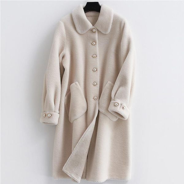women's fur & faux real wool coat clothes 2021 long winter jacket women korean sheep shearing coats manteau femme hiver 231133, Black
women's fur & faux real wool coat clothes 2021 long winter jacket women korean sheep shearing coats manteau femme hiver 231133, Black