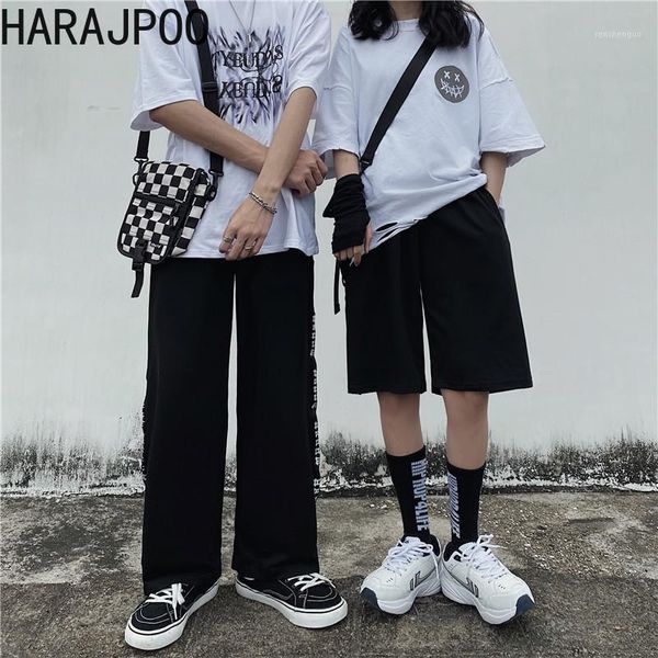 harajpoo couple pants 2021 spring summer korean style ins ribbon stitching loose casual straight wide-leg trousers tide women's & capri, Black;white
harajpoo couple pants 2021 spring summer korean style ins ribbon stitching loose casual straight wide-leg trousers tide women's & capri, Black;white