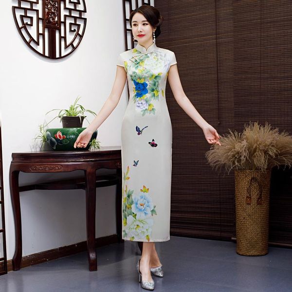 ethnic clothing maxi qipao female elegant satin floral printed chinese dress traditional oriental mandarin collar cheongsams formal party go, Red
ethnic clothing maxi qipao female elegant satin floral printed chinese dress traditional oriental mandarin collar cheongsams formal party go, Red