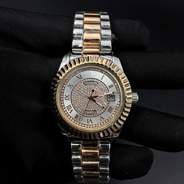 Luxury Reloj R brand datejust men watch gold watches fashion Orologio dress 36mm diamond dial designer wristwatches stainless steel strap quartz movement
Luxury Reloj R brand datejust men watch gold watches fashion Orologio dress 36mm diamond dial designer wristwatches stainless steel strap quartz movement