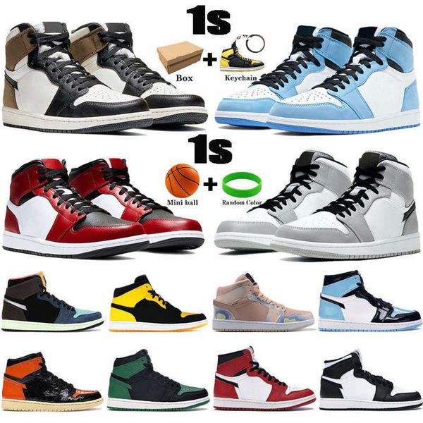with box 1 1s mens basketball shoes university blue dark mocha mid light smoke grey si er chicago toe unc patent men women sneakers, Black
with box 1 1s mens basketball shoes university blue dark mocha mid light smoke grey si er chicago toe unc patent men women sneakers, Black