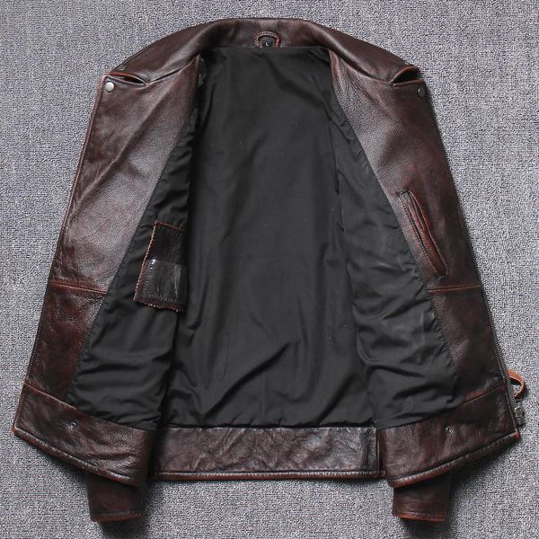 men's leather & faux 2021 vintage brown motorcycle style genuine jacket men plus size 4xl real natural cowhide spring slim fit coat, Black
men's leather & faux 2021 vintage brown motorcycle style genuine jacket men plus size 4xl real natural cowhide spring slim fit coat, Black
