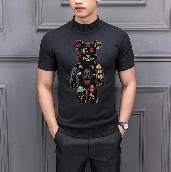 men's sweaters winter 2021 designer men slim fit drill male pull homme two colors sweater handsome pullover, White;black
men's sweaters winter 2021 designer men slim fit drill male pull homme two colors sweater handsome pullover, White;black