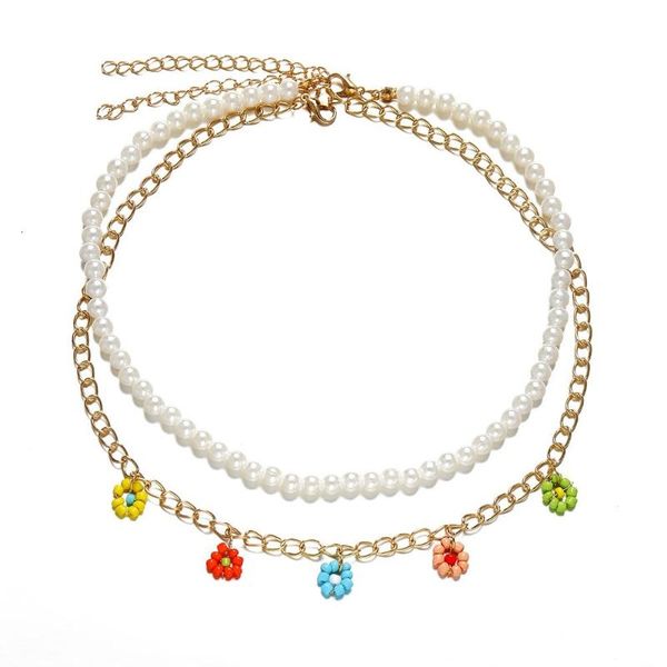 chokers 2 pcs/set boho multicolor beaded necklaces for women 2021 bohemian gold color metal chain handmade beads flower necklace jewelry, Golden;silver
chokers 2 pcs/set boho multicolor beaded necklaces for women 2021 bohemian gold color metal chain handmade beads flower necklace jewelry, Golden;silver