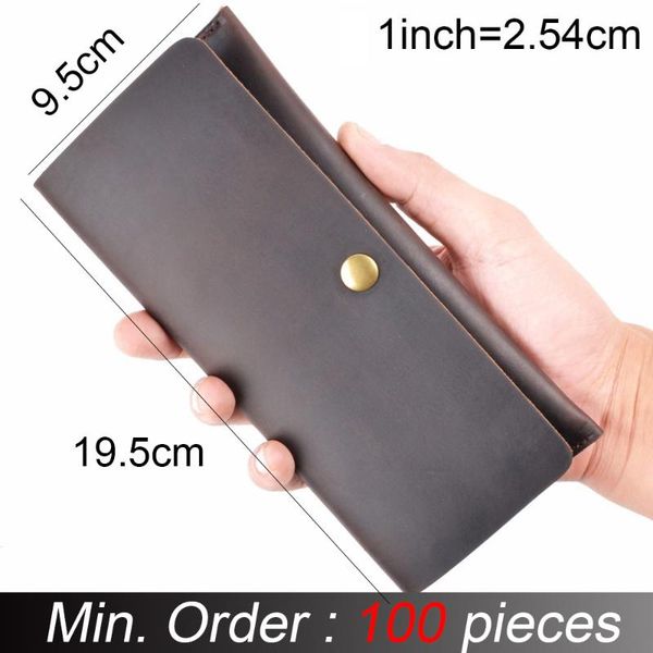 wallets 100 pieces / lot 19.5x9.5 cm genuine leather long wallet men bifold vintage id card holder purse for male gifts, Red;black
wallets 100 pieces / lot 19.5x9.5 cm genuine leather long wallet men bifold vintage id card holder purse for male gifts, Red;black