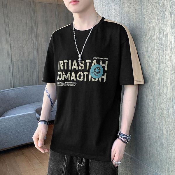men's t-shirts short sleeved t shirt for men 2021 logo ice silk half korean fashion slim thin t-shirt 81114, White;black
men's t-shirts short sleeved t shirt for men 2021 logo ice silk half korean fashion slim thin t-shirt 81114, White;black