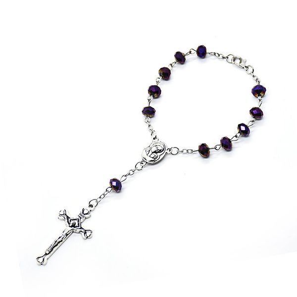 prayer geometric blue/purple crystal beads rosaries bracelets for women female church jewelry inri jesus cross chain bracelet, Black
prayer geometric blue/purple crystal beads rosaries bracelets for women female church jewelry inri jesus cross chain bracelet, Black