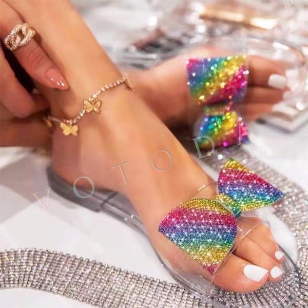 summer women butterfly knot rhinestone slides woman beach diamond slippers female blingbling flip flops lady rainbow sandals, Black
summer women butterfly knot rhinestone slides woman beach diamond slippers female blingbling flip flops lady rainbow sandals, Black