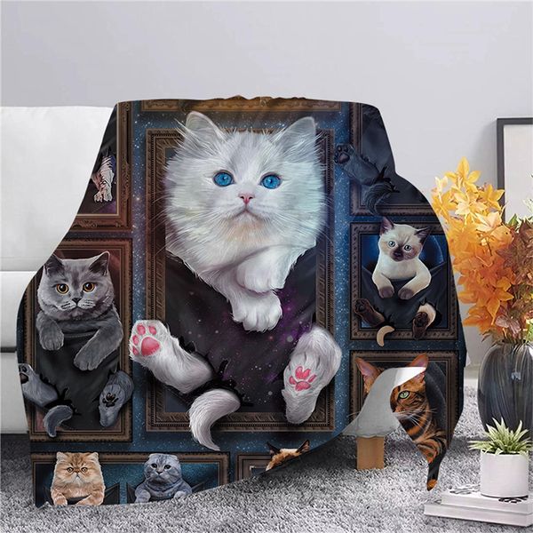 cloocl animal cute white cat print flannel blankets shawl sofa air conditioning nap travel blanket 3d keep warm shawls
cloocl animal cute white cat print flannel blankets shawl sofa air conditioning nap travel blanket 3d keep warm shawls