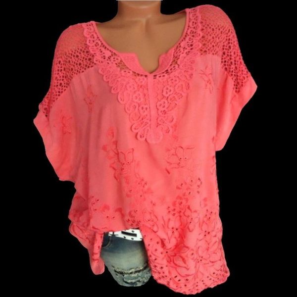 women's blouses & shirts comfort elegance lace blouse v neck bat sleeves shirt plus size women loose classics female hollow out, White
women's blouses & shirts comfort elegance lace blouse v neck bat sleeves shirt plus size women loose classics female hollow out, White