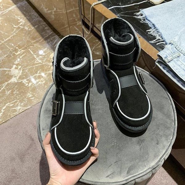 boots 2021 winter fur integrated snow women's reflective strip plush belt buckle female warm luminous cotton shoes, Black
boots 2021 winter fur integrated snow women's reflective strip plush belt buckle female warm luminous cotton shoes, Black