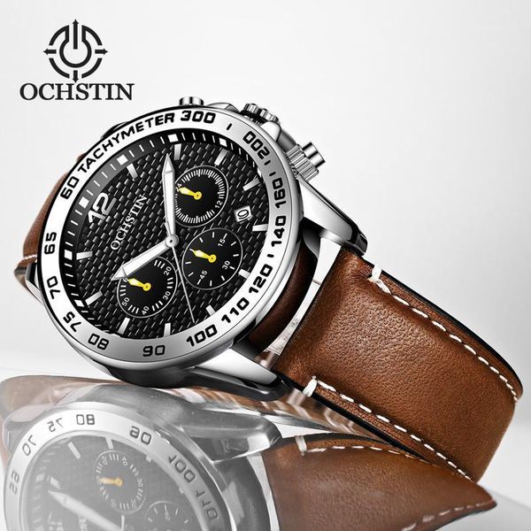 men watch chronograph wristwatch date military sport genuine leather male clock relogio masculino 6117 wristwatches, Slivery;brown
men watch chronograph wristwatch date military sport genuine leather male clock relogio masculino 6117 wristwatches, Slivery;brown