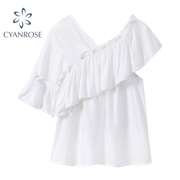 harajuku ruffles women's t-shirt korean one shoulder solid short sleeve tshirts female fashion summer sweet girls 210430, White
harajuku ruffles women's t-shirt korean one shoulder solid short sleeve tshirts female fashion summer sweet girls 210430, White