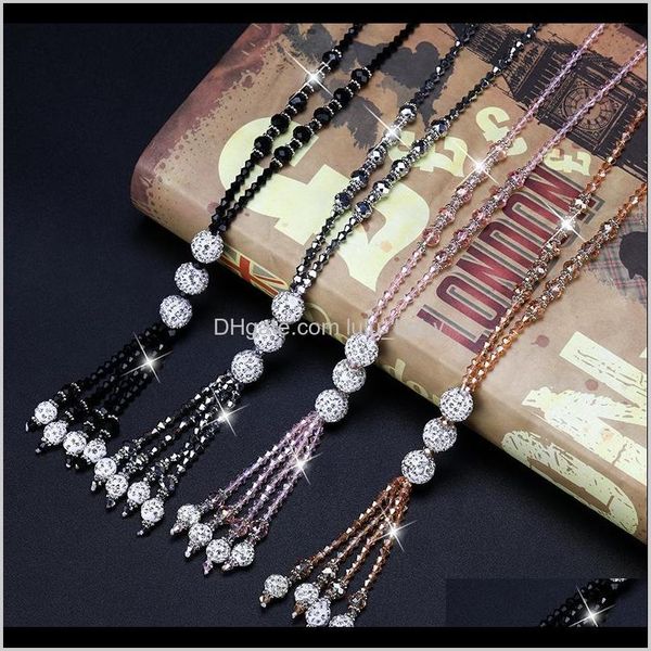 fashion shiny crystal beads long necklace simple joker tassel strand sweater chain women leisure jewelry 4 colors d061x pendant neckla 3adek, Silver
fashion shiny crystal beads long necklace simple joker tassel strand sweater chain women leisure jewelry 4 colors d061x pendant neckla 3adek, Silver
