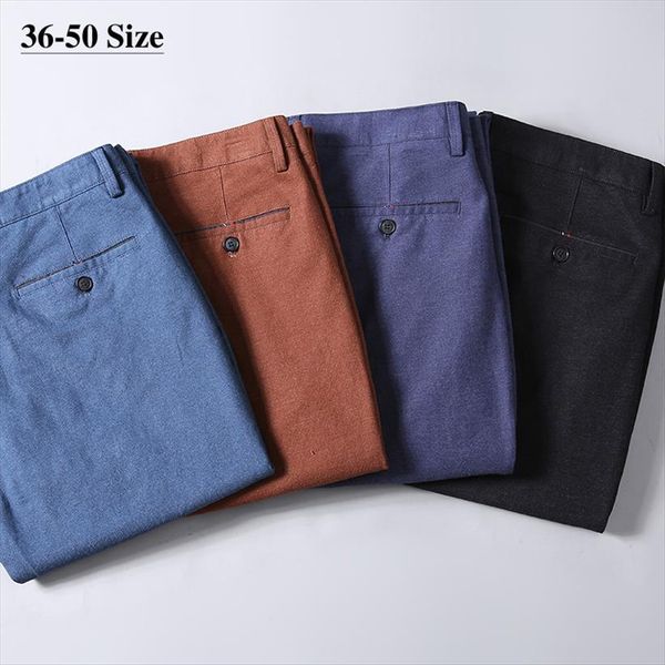 plus size 44 46 women pant 48 50 casual solid color stretch loose straight business daily spring autumn trousers male, Black 
plus size 44 46 women pant 48 50 casual solid color stretch loose straight business daily spring autumn trousers male, Black