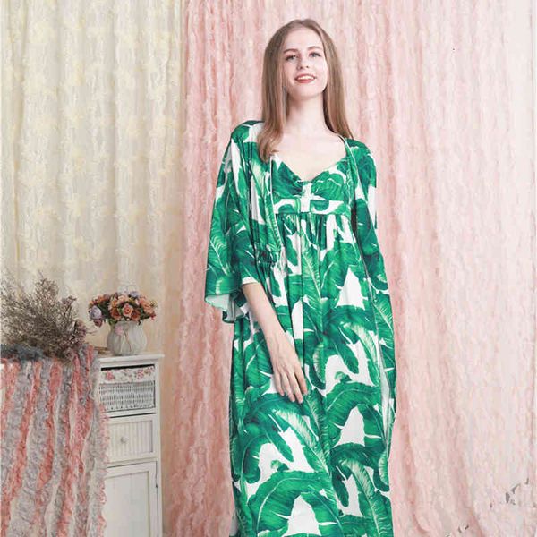 pyjamas ladies ing gown nightgown robe set women long green print sleepwear ins fashion 1nl6, Black;white
pyjamas ladies ing gown nightgown robe set women long green print sleepwear ins fashion 1nl6, Black;white