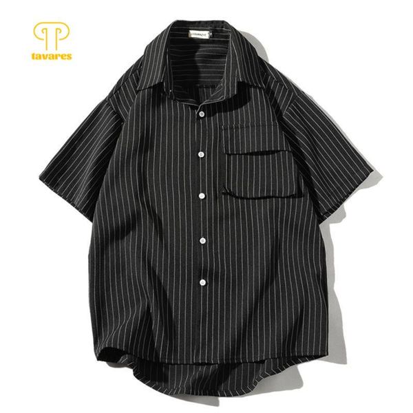 men's casual shirts tavares men stripes leopard summer short sleeve hawaiian beach shirt baggy oversized hippie gothic harajuku top, White;black
men's casual shirts tavares men stripes leopard summer short sleeve hawaiian beach shirt baggy oversized hippie gothic harajuku top, White;black