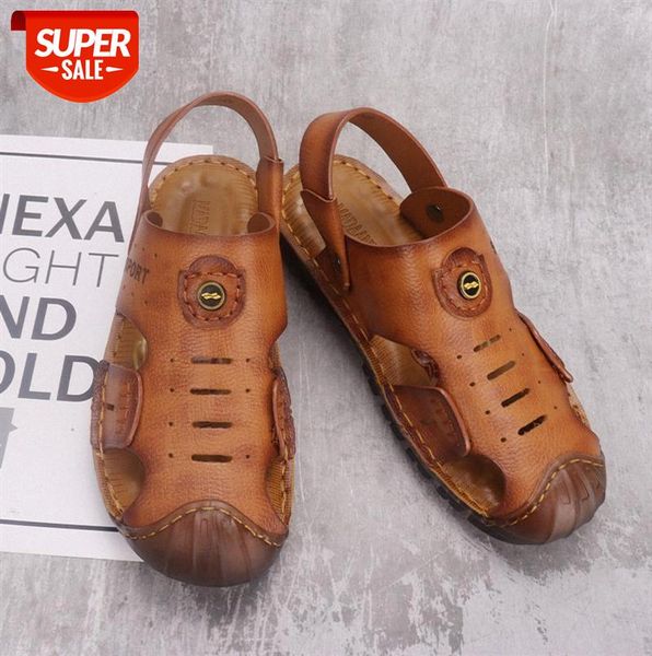 layer cowhide jelly beef tendon men's beach shoes, leather breathable flat-soled sandals #yp7x, Black
layer cowhide jelly beef tendon men's beach shoes, leather breathable flat-soled sandals #yp7x, Black