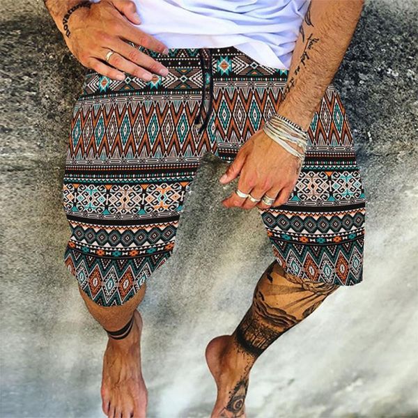 men's shorts western style summer printing casual beach pants loose drawstring tight 2021 simple thin high waist, White;black
men's shorts western style summer printing casual beach pants loose drawstring tight 2021 simple thin high waist, White;black
