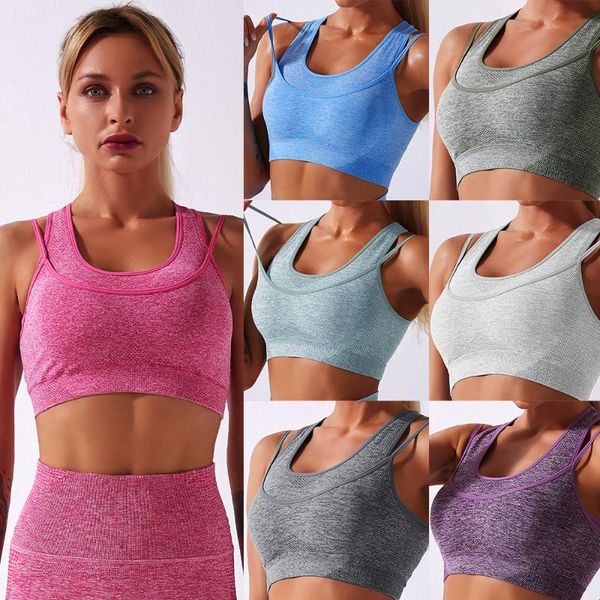 two-piece bra women's casual nylon breathable quick-drying running seamless sports yoga fitness underwear 2021 gym clothing, White;black
two-piece bra women's casual nylon breathable quick-drying running seamless sports yoga fitness underwear 2021 gym clothing, White;black