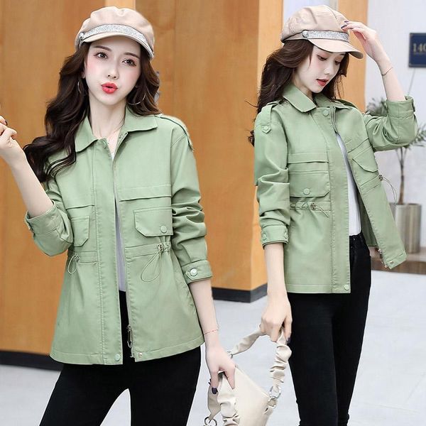 women's trench coats spring autumn loose casual short leather windbreaker female pu coat, Tan;black
women's trench coats spring autumn loose casual short leather windbreaker female pu coat, Tan;black