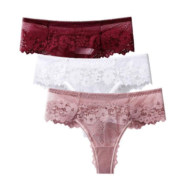 women's panties 3pcs sweet pink white red lace lingerie temptation g string underwear for women girl fashion low-waist 21818, Black;pink
women's panties 3pcs sweet pink white red lace lingerie temptation g string underwear for women girl fashion low-waist 21818, Black;pink
