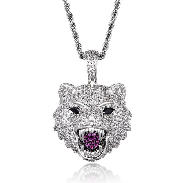 pendant necklaces men hip hop iced out bling wolf head zircon hiphop animal necklace jewelry fashion gifts, Silver
pendant necklaces men hip hop iced out bling wolf head zircon hiphop animal necklace jewelry fashion gifts, Silver
