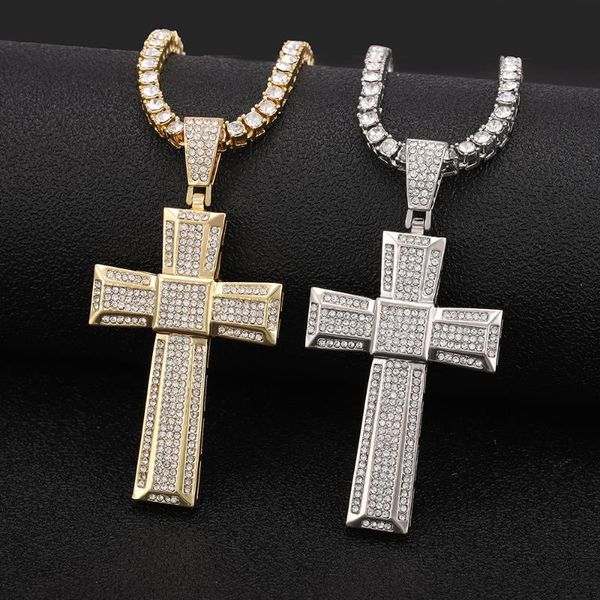 pendant necklaces men women hip hop cross necklace with 4mm zircon tennis chain iced out bling hiphop jewelry, Silver
pendant necklaces men women hip hop cross necklace with 4mm zircon tennis chain iced out bling hiphop jewelry, Silver