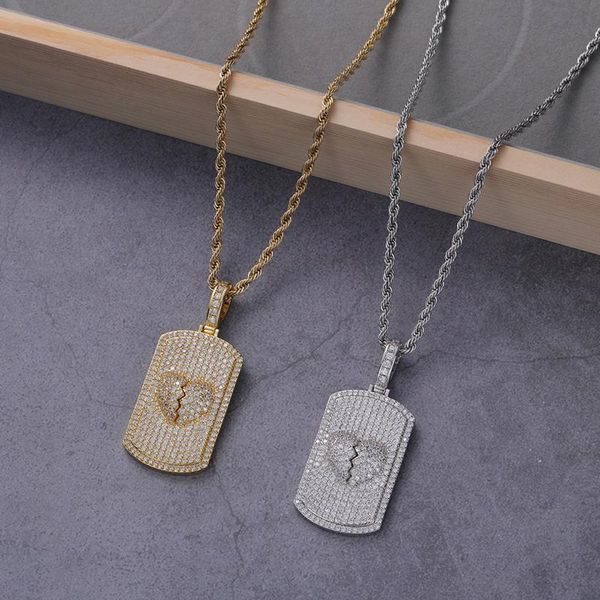 hip hop pendant necklace fashion jewelry micro paved cubic zirconia bling broken heart square pendants necklaces for men women, Silver
hip hop pendant necklace fashion jewelry micro paved cubic zirconia bling broken heart square pendants necklaces for men women, Silver