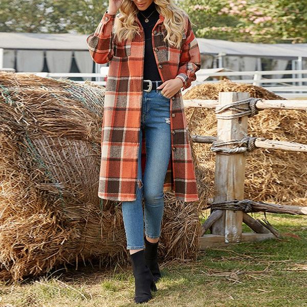 women's wool & blends women winter coat 2021 plaid fashion fall clothes for long turn-down collar plus size streetwear g2930, Black
women's wool & blends women winter coat 2021 plaid fashion fall clothes for long turn-down collar plus size streetwear g2930, Black