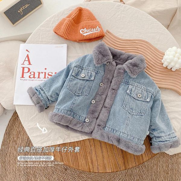 jackets 0-6 years old children's denim jacket autumn and winter clothes for boys girls plus fleece baby warm, Blue;gray
jackets 0-6 years old children's denim jacket autumn and winter clothes for boys girls plus fleece baby warm, Blue;gray
